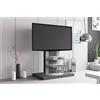designimpex Mobile TV Roma H-777nw grigio lucido, girevole a 360°, mobile TV, tavolino TV, supporto TV, piedistallo TV per LCD, supporto TV incluso