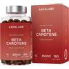 AAVALABS Betacarotene Integratore Abbronzatura Naturale 25000 UI con Lyc-O-Beta e Olio Extravergine d'Oliva - 180 Capsule