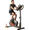 AsVIVA Cyclette ergometro AsVIVA H22, silenziosa, con app Bluetooth e resistenza, per uso domestico, grigia