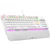 RAMPAGE Tastiera cablata Rampage Kb-R86, tastiera meccanica da gaming, switch Umbra Blue, colore bianco