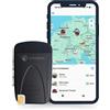 comeback Localizzatore GPS 4G per auto, moto, camper, camion, con supporto magnetico, scheda SIM integrata, app di monitoraggio in tempo reale per Android/iOS, avvisi di velocità e geofencing, lunga durata della batteria