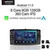 Selius Autoradio da 7 pollici con touchscreen - Android 12 - 8 GB di RAM e 256 GB di memoria - Doppio DIN
