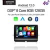 Selius Autoradio Android 12.0 - 8 GB di RAM, 128 GB di memoria interna, 4G - Schermo touchscreen IPS da 7 pollici - Doppio DIN - Navigazione Wi-Fi