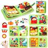 Zaxiva Busy Board Montessori Libro Interattivo 1 Anno, Quiet Book Sensoriale Educativo, Feltro Valigetta Giochi Montessori Didattici per Bambini di 1 2 3 Anni, Regali per Bambino e Bambina