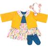 ZWOOS Vestiti per Bambole 50-55 cm, Abiti Carini in Cotone Morbido Compatibile con Reborn e Altri (Gonna floreale) (WJYF-22-01)