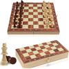 COSORO Set Scacchi Magnetici in Legno 29x29 cm di Lusso,Scacchiera Pieghevole Portatile con 32 Pezzi Fatti a Mano,2 Regine Extra,Gioco da Viaggio per Adulti,Regalo Elegante per Famiglie e Feste