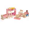 Zuzer Mini Casa Bambole Set Casa Bambole Mobili Legno Miniatura Furniture Regalo di Compleanno Giocattolo per Ragazza Regalo di Natale