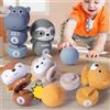 JIAMIAN - Mini Set da Bowling per Bambini, 6 Birilli e 2 Palle, Morbido Set Multicolore, Giocattolo educativo per Interni ed Esterni, per Bambini da 3 Anni in su