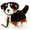 Uni-Toys - Cane bernese, in piedi, con guinzaglio - 27 cm (lunghezza) - cane di peluche - peluche