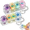 Ctxtqtdt 2 Pezzi Tastiera Antistress Fidget Toys con Luce LED, Fidget Tastiera Portachiavi per Adulti Ufficio Scuola (B)