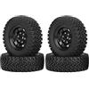 KEEDA 1,55 pollici RC pneumatici e lega Beadlock ruote cerchioni per 1:10 RC Crawler Auto Tamiya CC01 CC02 LC70 MST JIMNY AX90069 D90 (A nero)