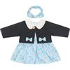 ZWOOS Vestiti per Bambole 50-55 cm, Set Giacca e Gonna Blu Compatibile con New Born Baby Bambole, Regali per Ragazze, Bambini