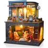 Foyucool Kit DIY Casa Miniatura per Adulti, Libri & Caffè | Kit Artigianale Arredamento Casa Accogliente con Luci LED e Mobili, Idea Regalo per Natale, Compleanno e Festa della Mamma