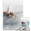 JIANGENNF Puzzle da 1000 pezzi raffigurante il Lago di Bled Slovenia decorazione murale attività divertenti da fare in casa collezione d'artista belle arti 38x26cm
