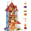 Rolife Casa dei Mumin, Casa delle Bambole in Legno con Luce LED | Livello Intermedio, 7 Ore, Casa in Miniatura a 4 Piani con 4 Personaggi, Complemento d'Arredo, Regalo per Fan dei Mumin