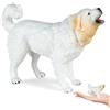 Sjfbebsy Statuette di cani, figure realistiche di animali dei Grandi Pirenei, giocattoli di plastica per cani Topper per torta, giocattoli educativi per l'apprendimento per bambini, ragazzi e ragazze