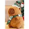MyrkalaToy Peluche Capybara con Cappello di Natale, Animale di Peluche | Decorazione Natalizia, Capibara Abbraccia Cuscino, Regalo Compleanno, Morbido e Soffice