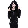 Generico Giacca Da Donna Invernale Abbigliamento Sci Donna Gothic Cardigan Hooded Punk Jacket Women Sleeve Loose Coat Black Solid Long Women S Coat Giacca Sci Giubbotto Invernale