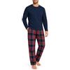TRAMAS+ Pigiama Uomo in Cotone, Pigiama Uomo Completo Lungo con Maniche Lunghe, 100% Cotone, Comodo e Traspirante -
