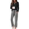 Ekouaer Pigiama Donna Lungo 100% Cotone Pigiama Girocollo Tuta da Casa | Traspirante e Delicato Sulla Pelle, Pantaloni Pigiama con Tasche, Loungewear Leggero per Donna, per Dormire e Tempo Libero
