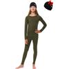 Merino.tech Intimo Termico Lana Merino Bambino - Medio Completo Maglia Termica Lana Merino e Pantaloni Bambina e Ragazzo