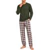 TRAMAS+ Pigiama Uomo in Cotone, Pigiama Uomo Completo Lungo con Maniche Lunghe, 100% Cotone, Comodo e Traspirante -