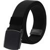 LionVII Cinture Elastiche da Uomo in Nylon Tessuto con Fibbia in Plastica 130cm, Regolabile per vita 75-125cm(28-49)
