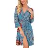 PrinStory Accappatoio Donna Leggero Manica 3/4 Vestaglia Kimono Roben Corto Pigiameria