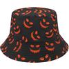YAMEIZE Halloween Funny Cappello da Pescatore per - Donne Uomo Festival di Tendenza Reversibile Doppio Side Pescatore Partito Cappello Spiaggia all'aperto