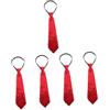 BESTonZON 5pezzi Cravatta Di Paillettes Rossa Unisex Per Eventi Festivi Cravatta Elegante Da Party Materiale Leggero e Resistente Design Unico e Lavabile Accessorio Per Costume e Cerimonie