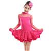 BOZEVON Vestito da Ballo Latino Bambini Ragazze Danza Costumi Costumi Maniche Lunghe