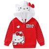 Hello Kitty Sanrio - Felpa in pile con cappuccio e orecchie per bambini grandi