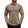 COOFANDY Maglia Henley Uomo Maniche Lunghe Morbida Elastica | Maniche lunghe, Collo Serafino con bottoni, Vestibilità slim, Traspirante, Casual di base