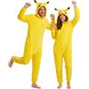 Get Trend Pokemon | One Piece Pigiama Intero Adulto in Pile, Jumpsuit Tuta Uomo e Donna con Cappuccio 3D, Onesie Costume Morbido e Caldo per Invernale, Idee Regalo Divertente per Adulti e Ragazzi