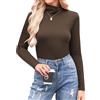 Aottori Maglia Donna Collo Alto Dolcevita Manica Lunga Cotone Slim Fit | Lupetto Leggero, Aderente Basic, Top Elegante, Intimo Traspirante, Sottogiacca Elasticizzato Primavera Autunno