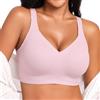 Bresdk Reggiseno Senza Ferretto Donna Senza Cuciture Imbottito Comodo | Reggiseno Donna Senza Ferretto, Spalline Regolabili, Sostegno Naturale, Scollo a V, Coppe Morbide, Taglie Forti, Quotidiano