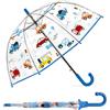 omedecal Ombrello Trasparente per Bambini, Apertura Automatica | Ombrello per Bambino e Bambina, 8 Stecche in Fibra di Vetro, Impugnatura Facile, Leggero & Antivento per Scuola e All'aperto