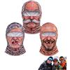 Generico Maschera da Sci Divertente e Realistica con Viso Passamontagna Moto | Divertente Passamontagna Moto da Sci, Copertura Completa Ski Mask per Sci Snowboarding Party Outdoor Sport