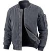 HOTIAN Giacca invernale da uomo con calda imbottitura, giacca bomber invernale lavata, trapuntata, vintage, parka per le mezze stagioni