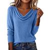 Generico Maglione Donna Scollo Drappeggiato Maglia Invernale Elegante Morbida | Maglioni Di Lana Donna, Maglia In Cashmere Donna, Maglioni Autunnali, Maglia Cachemire Sweater