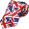 Rosiika Cravatta Union Jack - Cravatta con bandiera britannica - Papillon con corona del re, Cravatta Union Jack 2, Taglia unica