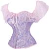 SUKUTU Corsetto Completo da Donna con spalline in pizzo parte Superiore Aderente al corpo Corsetto Gotico Retrò con chiusura Frontale intimo modellante