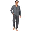 Pigiamiamoci Pigiama Uomo Invernale in Cotone Caldo Interlock 100% - Set Due Pezzi Aperto o Chiuso - Taglie Over Size -