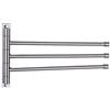 GERZWY HYG03-LS Porta asciugamani da bagno con asta girevole in acciaio inox SUS 304, supporto per asciugamani da bagno a 3 barre pieghevoli con gancio girevole, montaggio a parete, finitura