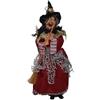 cosedacasa Befana strega con scopa porta doni luci suoni addobbi halloween natale bambini decorazioni natalizie pupazzo bambola statua cm 35