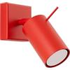 SOLLUX lighting Applique da parete RING, rossa