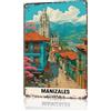 Generic Cartello Manizales, Colombia - Mountain City 20X30Cm Segnaletica Appendere Insegne In Metallo Targhetta Per Giardino Ristoranti Dormitorio