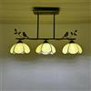 HARIPYER Lampadari in stile Tiffany, 3 luci, uccello in resina, lampada a sospensione a soffitto in vetro colorato in stile vittoriano per soggiorno, camera da letto, sala da pranzo, cucina