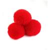Wambere 20 Pezzi Pompon 5cm in Pelliccia Sintetica con Anello Elastico per Fai da Te, Decorazione Natalizia, Decorazione da Tavolo, Decorazione per Compleanno, Accessori per Abiti, Rosso