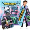 Get Trend Minecraft Coperta Pile Flanella, Coperta Morbida 130x150 cm | Ideale per Caldo Plaid Divano, Letto o Viaggio, Certificata OEKO-TEX , Idea Regalo per Bambini e Ragazzi